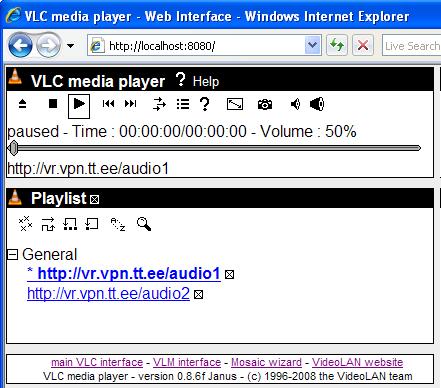 VLC Web Interface